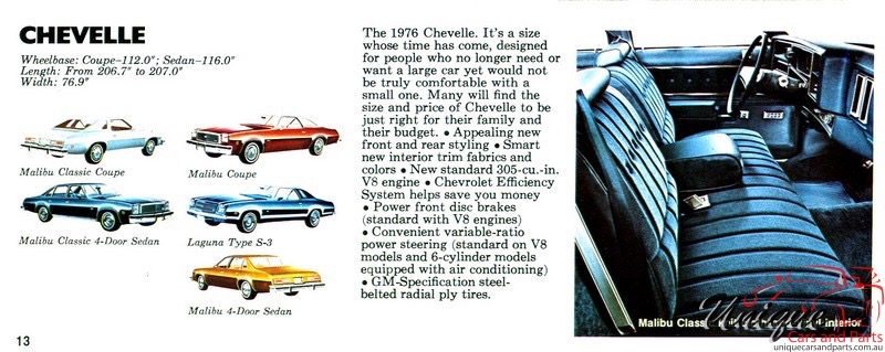 1976 Chevrolet Full-Line Brochure Page 7